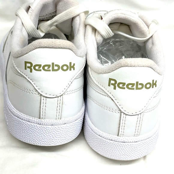 Reebok club C 85 white leather low top sneakers ladies sz 8 - Picture 5 of 9